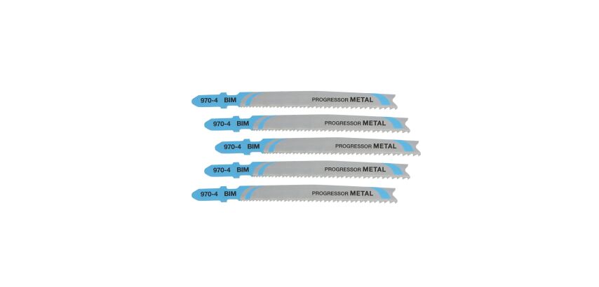 Lames scie sauteuse HSS Progressor Dewalt - Profondeur de coupe <10 mm - Attache T - Lot de 5