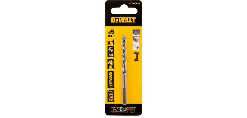 Foret DEWALT Black&Gold HSS-G 5 x 52 x 86 mm