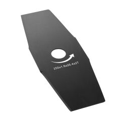 Couteau à herbe droit 2 lames / dents 255mm débroussailleuse