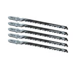 Lame de scie sauteuse bois HCS Prof. coupe <60 mm - Attache T - Lot de 5