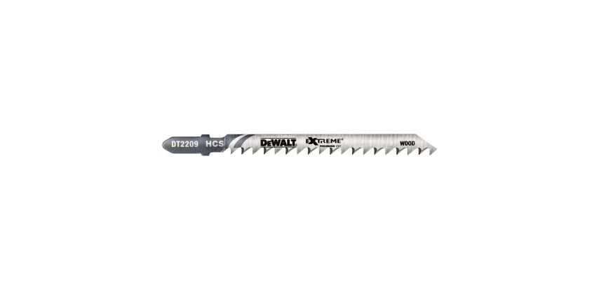 Lame de scie sauteuse DEWALT XPC à denture rectifiée HCS Profondeur de coupe 60 mm Attache en T - Lot de 5