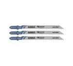 Lame scie sauteuse XPC rectif. BIM Prof. coupe <30mm Attache en T - Lot de 3