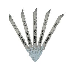 Lame de scie sauteuse DEWALT XPC à denture fraisée HCS - Profondeur de coupe 60 mm -Attache en T - Lot de 5