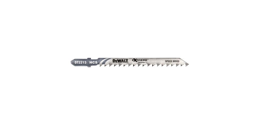 Lame de scie sauteuse DEWALT XPC à denture fraisée HCS - Profondeur de coupe 60 mm - Attache en T - Lot de 5