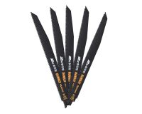 Lame de scie sabre DEWALT BiM 2X Long Life pour la coupe du bois avec clous - Lot de 5