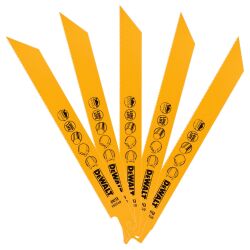 Lames scie sabre DeWalt BIM métal - Lot de 5