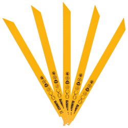 Lames scie sabre BIM DeWalt coupe multi-matériaux - Lot de 5