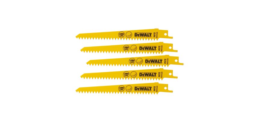 Lames scie sabre BIM DeWalt pour applications spéciales - Lot de 5