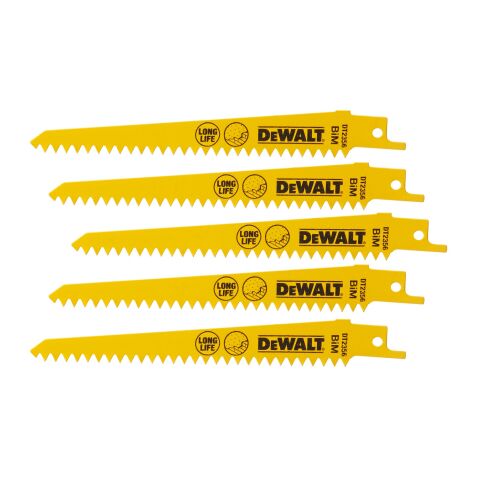 Lames scie sabre BIM DeWalt pour applications spéciales - Lot de 5