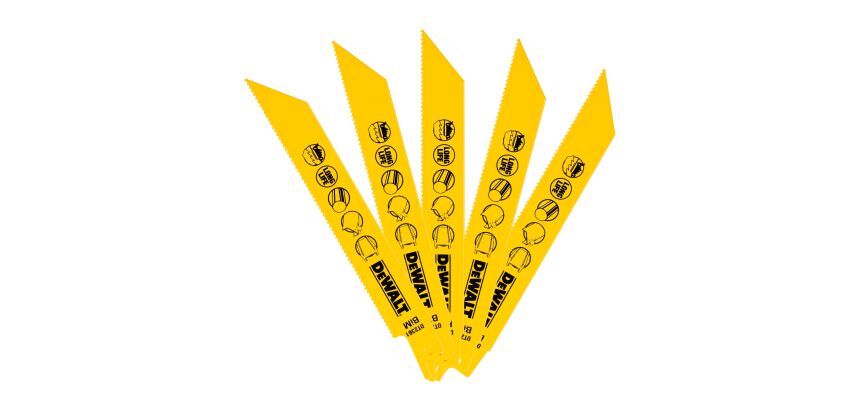 5 lames scie sabre BIM métal 152mm Profondeur <8mm / 18 TPI