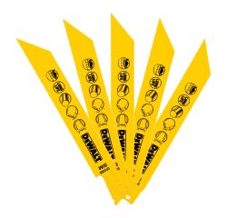 5 lames scie sabre BIM métal 152mm Profondeur <1,5mm / 10 TPI