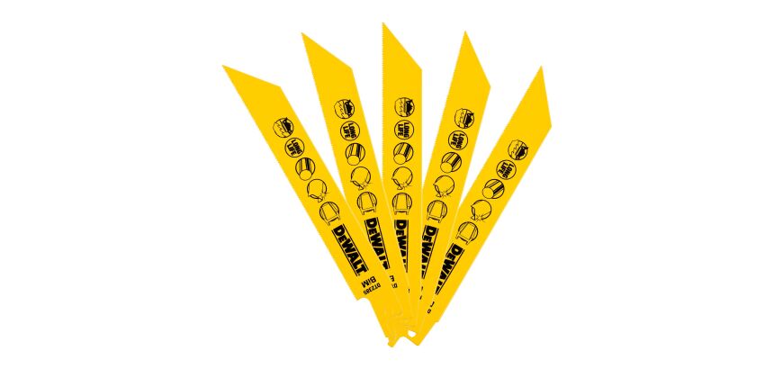 5 lames scie sabre BIM métal 152mm Profondeur <1,5mm / 10 TPI