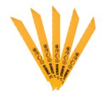Lames scie sabre BIM DeWalt - Profondeur de lame <12 mm - Lot de 5