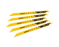 Lame scie sabre sécable DEWALT BIM pour la coupe du métal 228 mm - Lot de 5