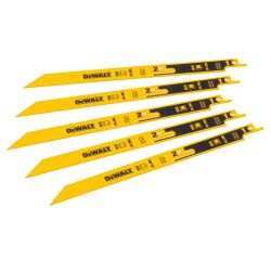 Lame scie sabre sécable DEWALT BIM pour la coupe du métal 228 mm - Lot de 5