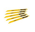 Lame scie sabre sécable DEWALT BIM pour la coupe du métal 228 mm - Lot de 5