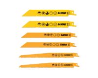 Coffret de 6 lames pour scie sabre DEWALT