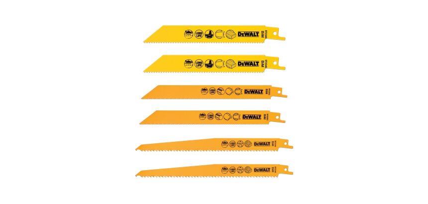 Coffret de 6 lames pour scie sabre DEWALT