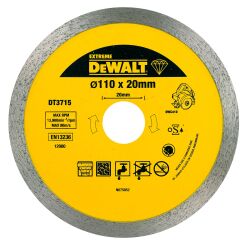 Disque pour scie à carrelage DWC410 à sec ou à l'eau 110 x 20 mm