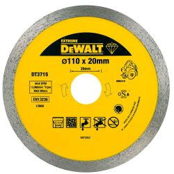 Disque pour scie à carrelage DWC410 à sec ou à l'eau 110x20mm