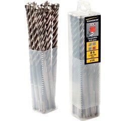 12 Forets béton BOOSTER 6x160 3 taillants attachement SDS+