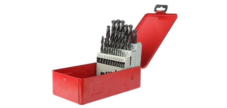 Coffret 25 forets HSS Standard coffret 25 forets HSS laminés 1 à 13mm par 0,5mm