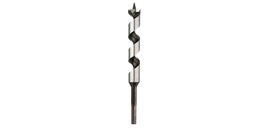 Mèche bois 6pans 14x235 mm spirale unique attachement hexagonal lg 235 mm