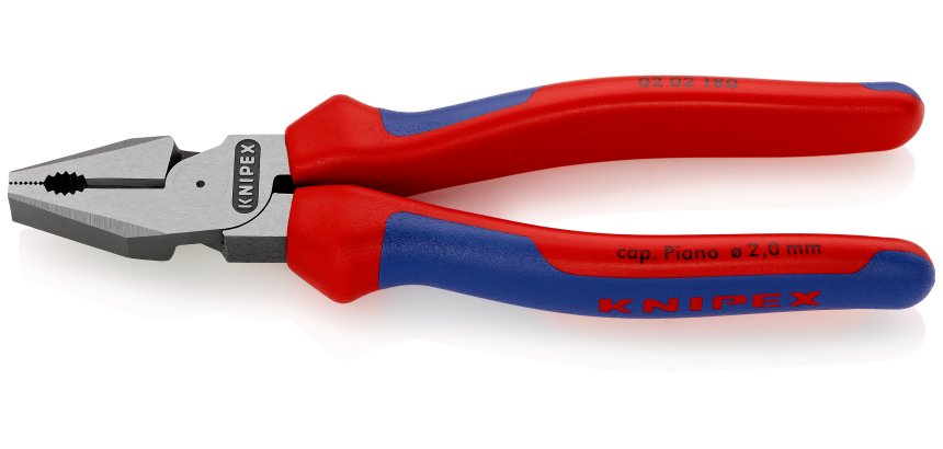 Pince universelle à forte démultiplication 180mm - Tri-matière - Sur carte