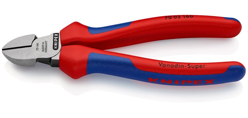 Pince coupante de côté - 160 mm - rouge/bleu