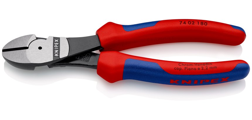 Pince coupante de côté forte démultiplication 180mm - Gainage Bi-matière - SC