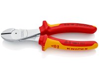 Pince coupante forte démultiplication 180mm - Bi-matière - Chromée - 1000V - SC