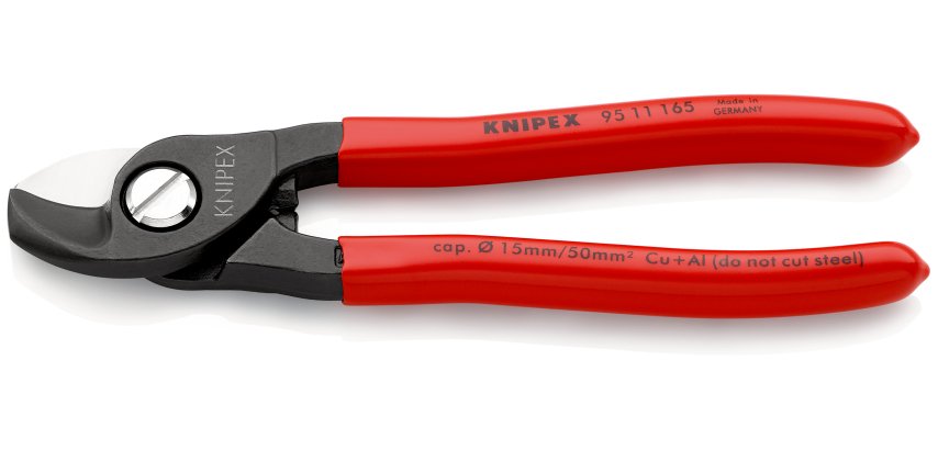 Coupe-câbles 165mm - Ø15mm / 50mm² Cu/Al - Gainage PVC
