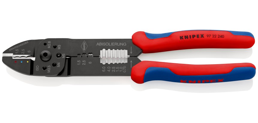 Pince à sertir universelle  - Pour cosses pré-isolées/à fût ouvert