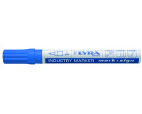 marqueur  lyra mark + sign pointe ogive 3 mm- peinture laquée - bleu
