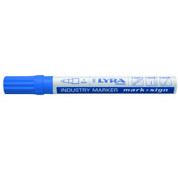 marqueur  lyra mark + sign pointe ogive 3 mm- peinture laquée - bleu