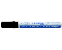 marqueur  lyra mark + sign pointe ogive 3 mm- peinture laquée - noir