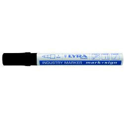 marqueur  lyra mark + sign pointe ogive 3 mm- peinture laquée - noir