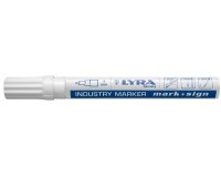 marqueur  lyra mark + sign pointe ogive 3 mm- peinture laquée - blanc