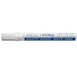marqueur  lyra mark + sign pointe ogive 3 mm- peinture laquée - blanc