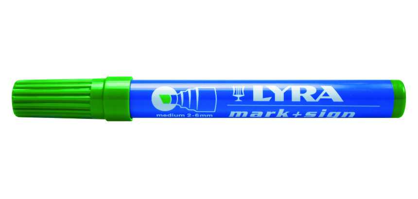 Marqueur permanent Mark+Sign pointe biseautée vert 2-6mm