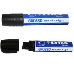 Marqueur permanent Grosso Lyra pointe biseautée noir 4-12 mm