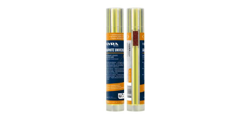 etui de 12 mines lyra dry profi giant - graphite 2b universel