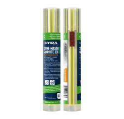 etui de 12 mines lyra dry profi giant - graphite 10h maçon