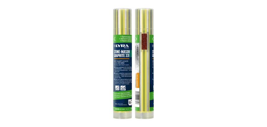 etui de 12 mines lyra dry profi giant - graphite 10h maçon