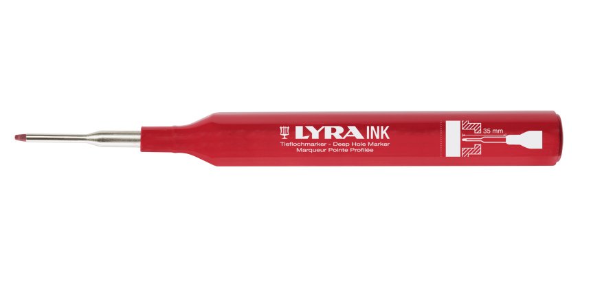 marqueur a pointe profilee lyra ink rouge  -encre permanente-trait 1mm