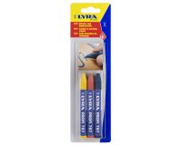 Blister 3 craies forestieres couleurs assorties (jaune/bleue/rouge)ø 11mm 110mm