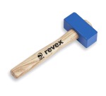 Massette droite angles vifs 1,25kg + manche bois Revex