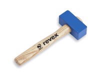 Massette droite angles vifs 1,25kg + manche bois Revex