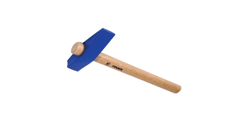 Marteau de maçon taillant - tête creuse 1,25kg + manche bois