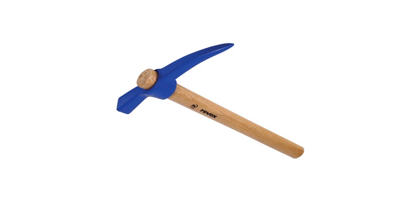 Martelette à tête et pic 750 g REVEX avec manche bois 37 cm